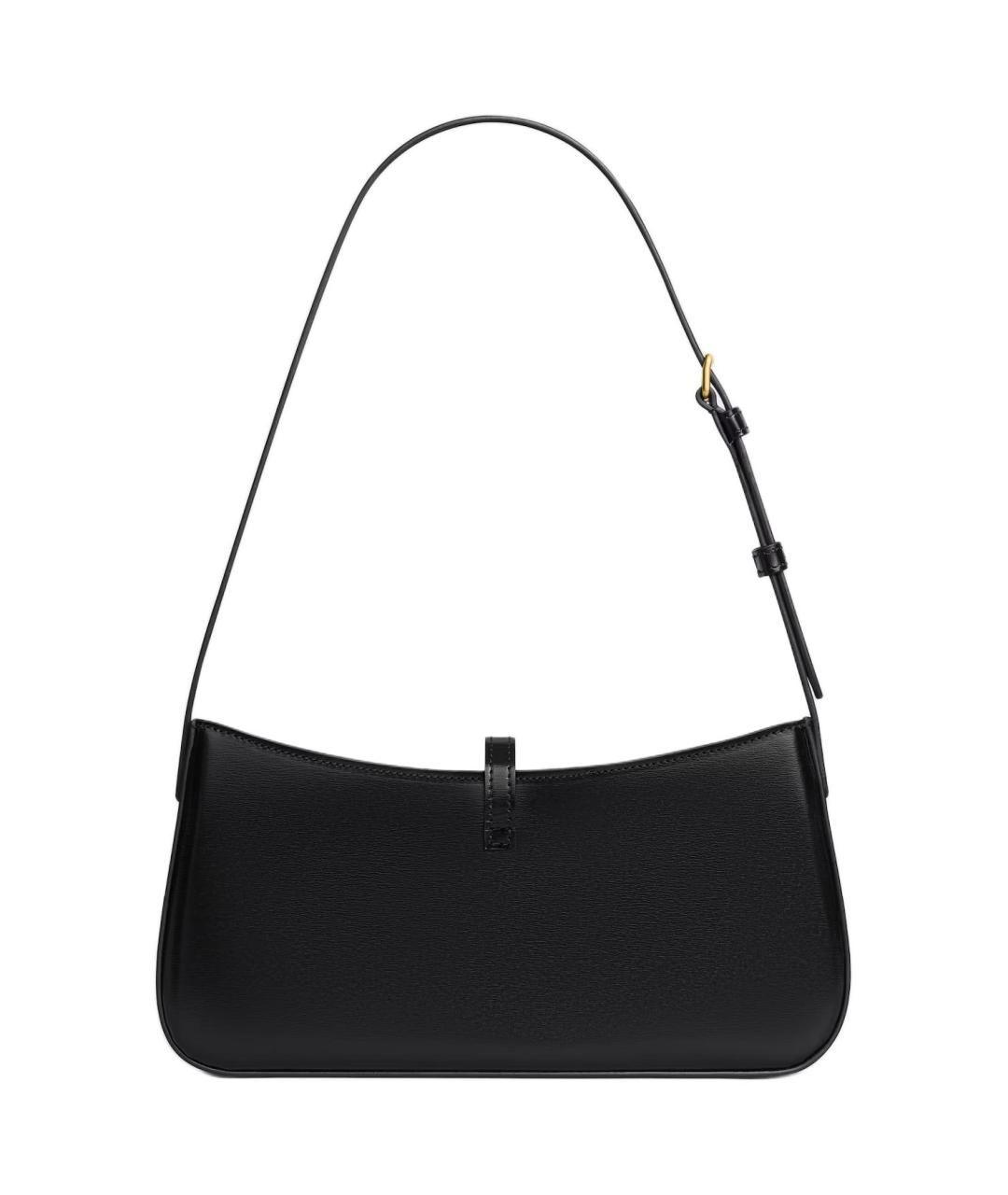 CELINE Черная кожаная сумка через плечо, фото 3