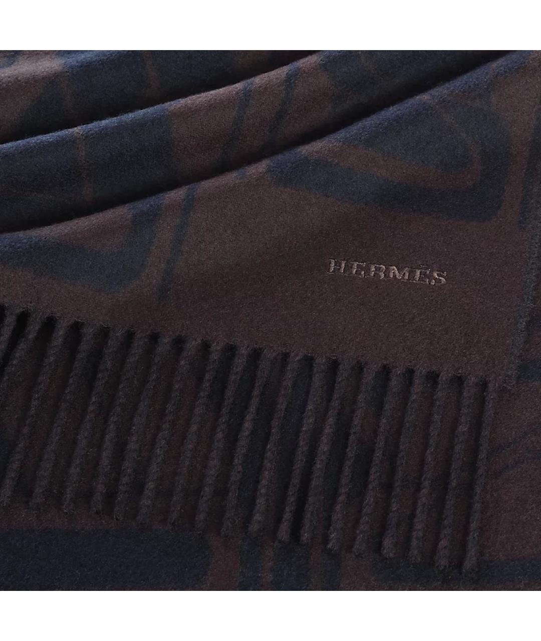 HERMES Мульти кашемировый шарф, фото 2
