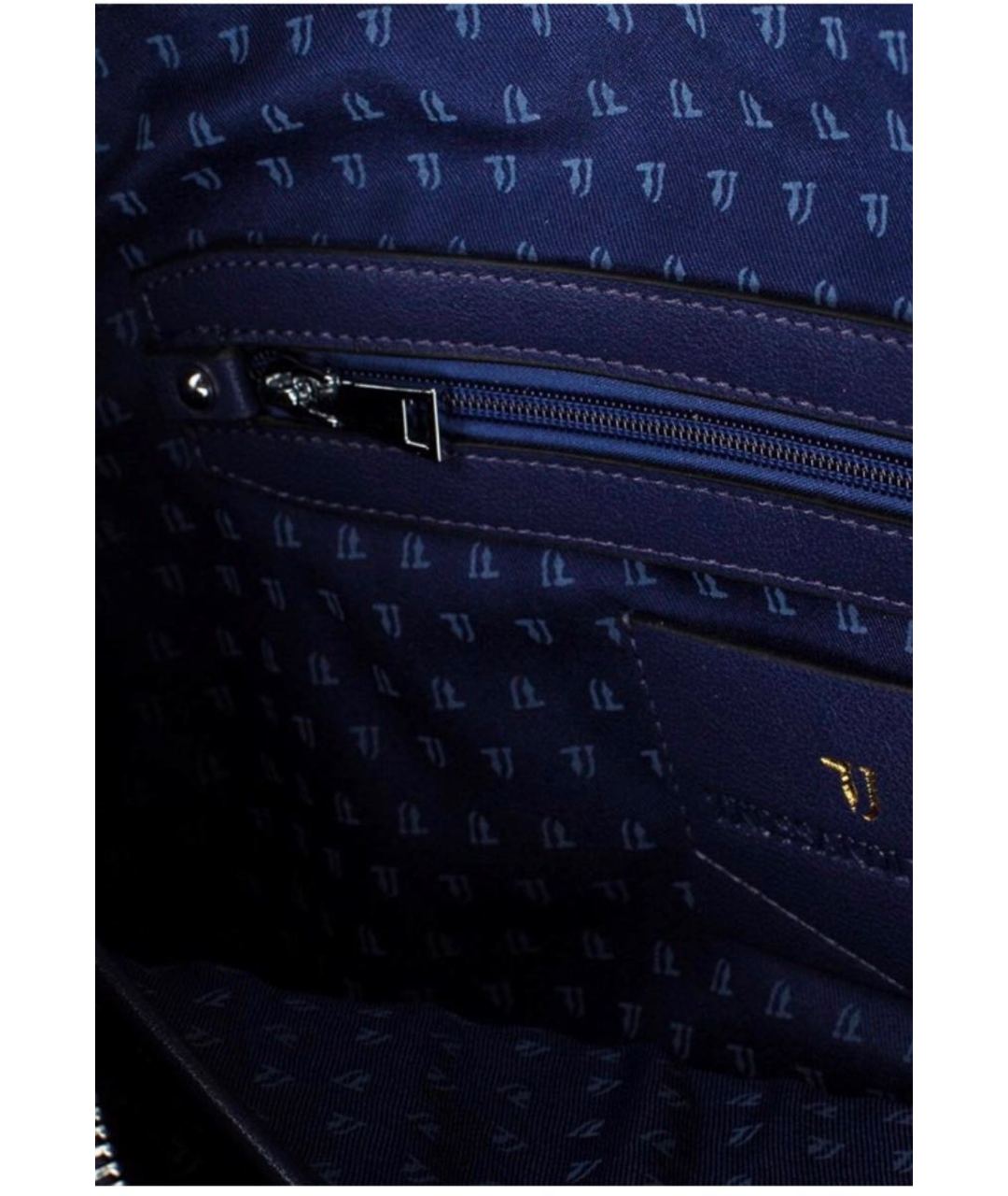 TRUSSARDI Синяя сумка на плечо из искусственной кожи, фото 3