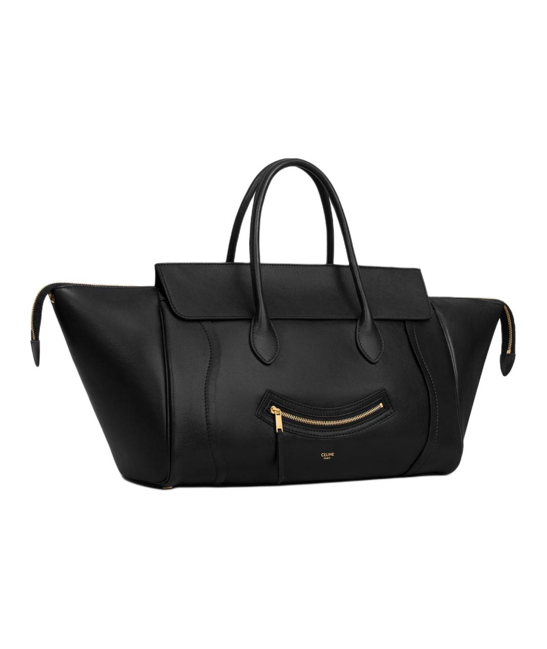 CELINE Черная кожаная сумка через плечо, фото 3