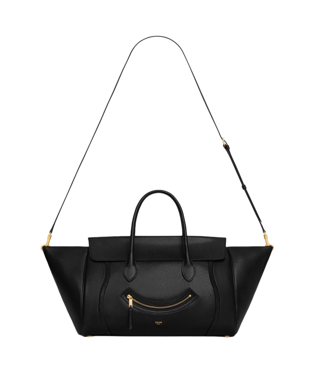 CELINE Черная кожаная сумка через плечо, фото 2