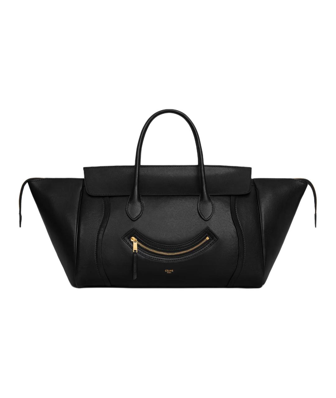 CELINE Черная кожаная сумка через плечо, фото 6