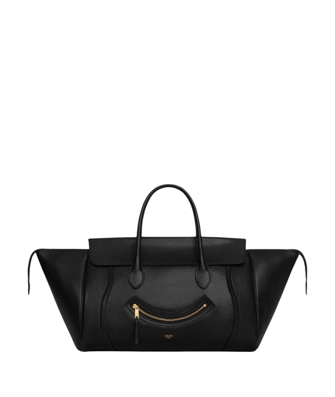 CELINE Черная кожаная сумка через плечо, фото 1