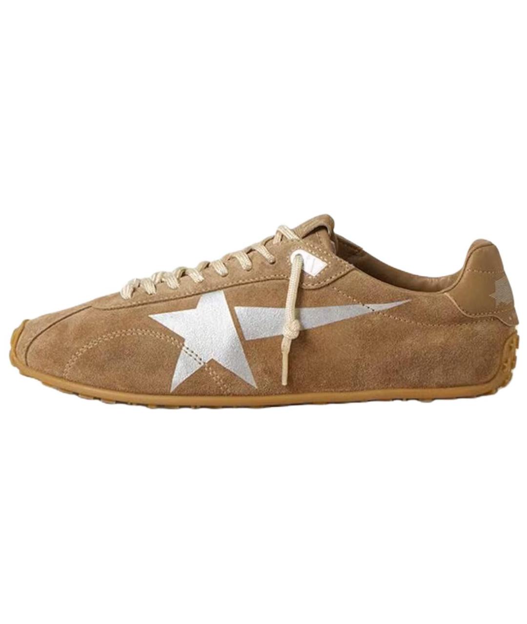 GOLDEN GOOSE DELUXE BRAND Коричневые замшевые кроссовки, фото 2