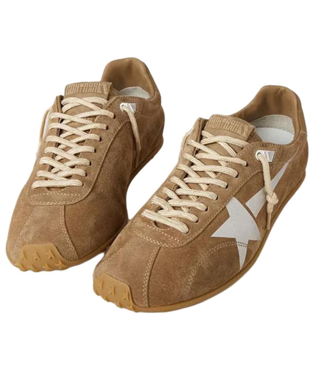 GOLDEN GOOSE DELUXE BRAND Коричневые замшевые кроссовки, фото 4