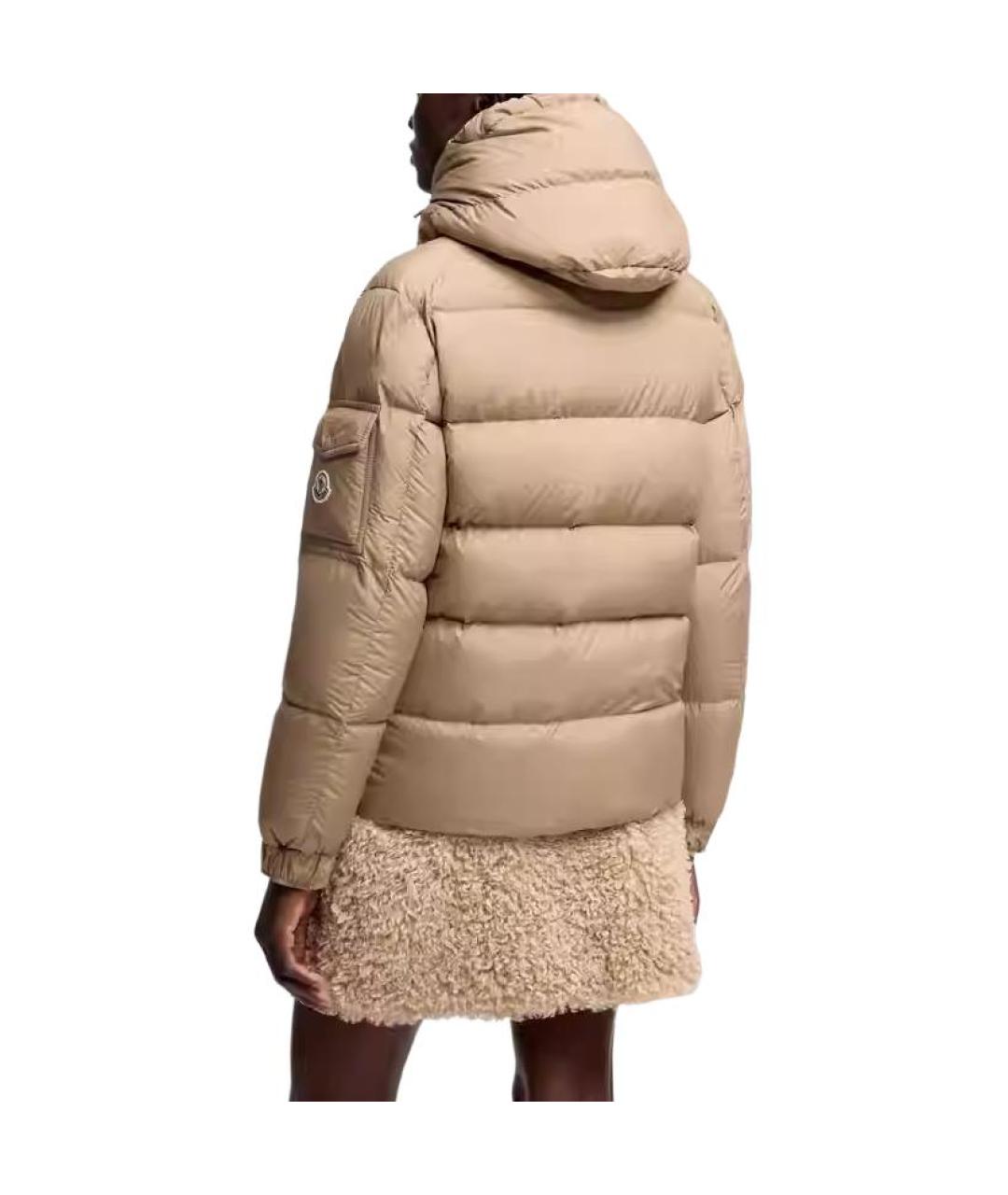 MONCLER Бежевый пуховик, фото 3