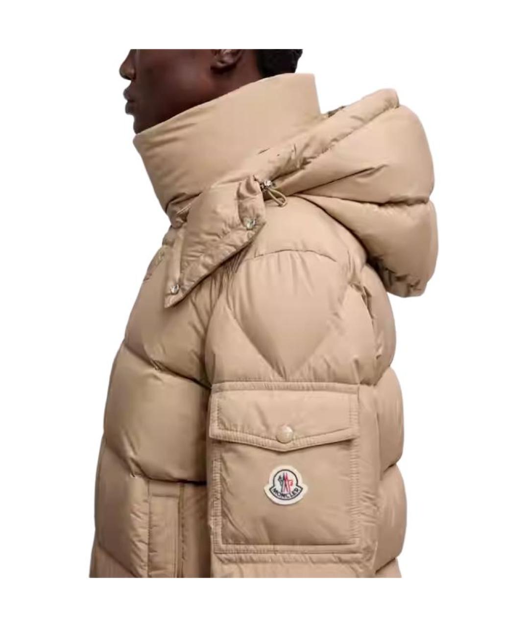 MONCLER Бежевый пуховик, фото 5