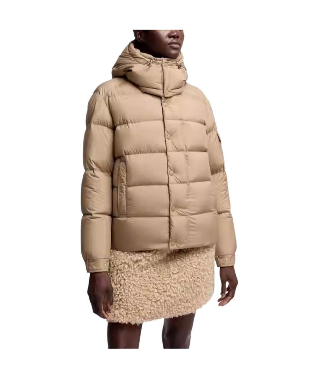 MONCLER Бежевый пуховик, фото 2