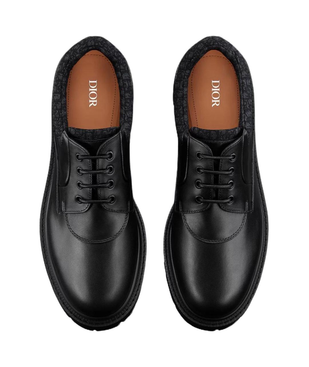 CHRISTIAN DIOR Черные кожаные туфли, фото 5