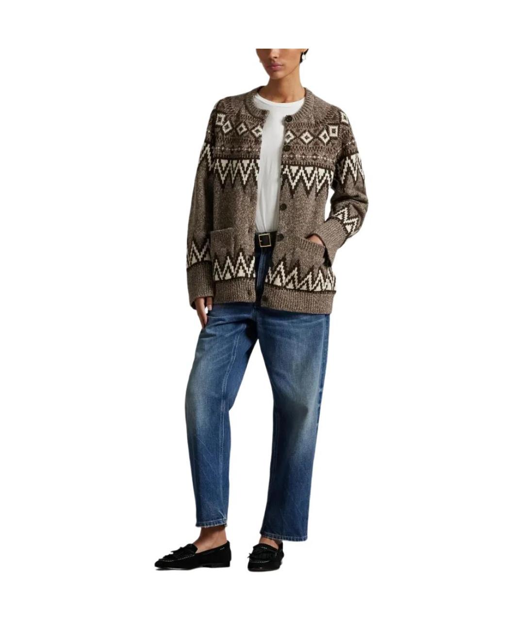 POLO RALPH LAUREN Коричневый джемпер / свитер, фото 3