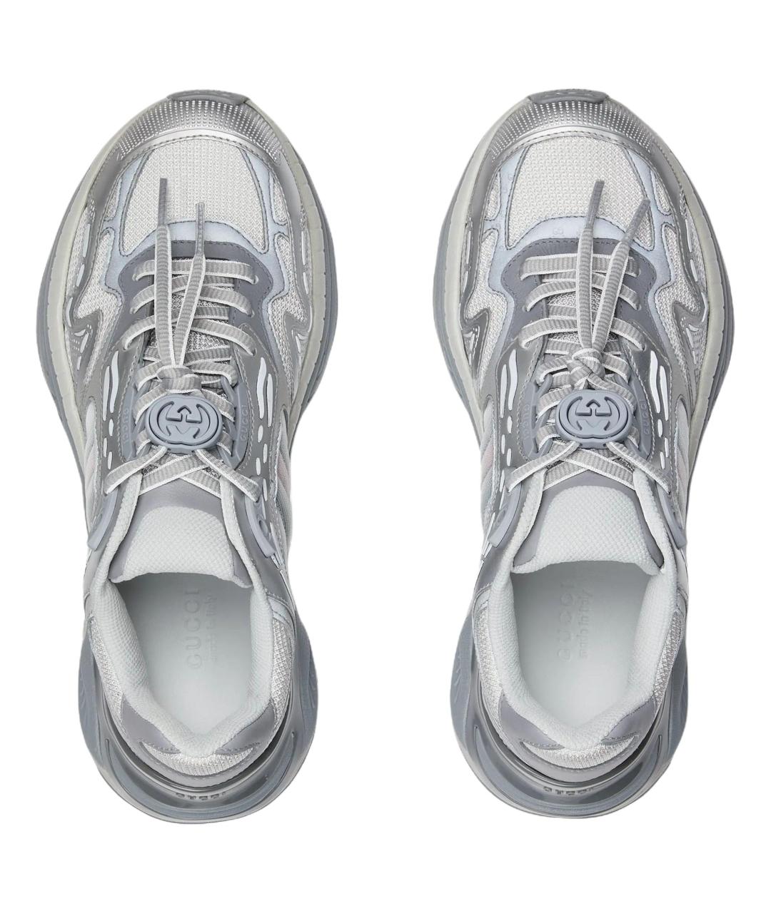 GUCCI Серебряные кроссовки, фото 4
