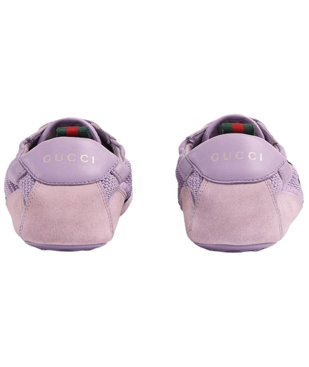 GUCCI Фиолетовые замшевые кеды, фото 5