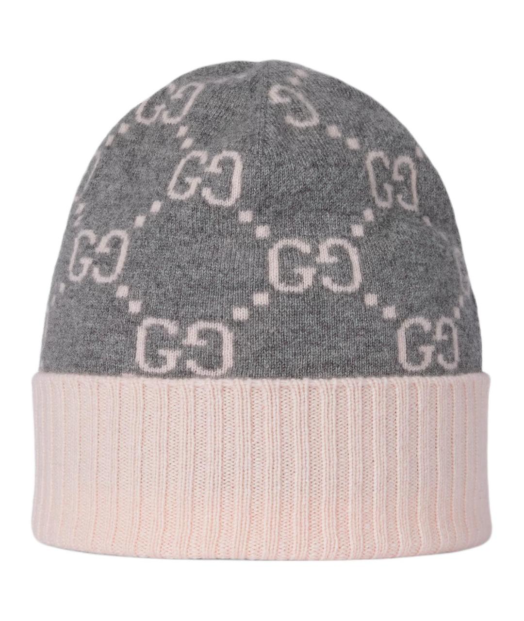 GUCCI Серая кашемировая шапка, фото 1