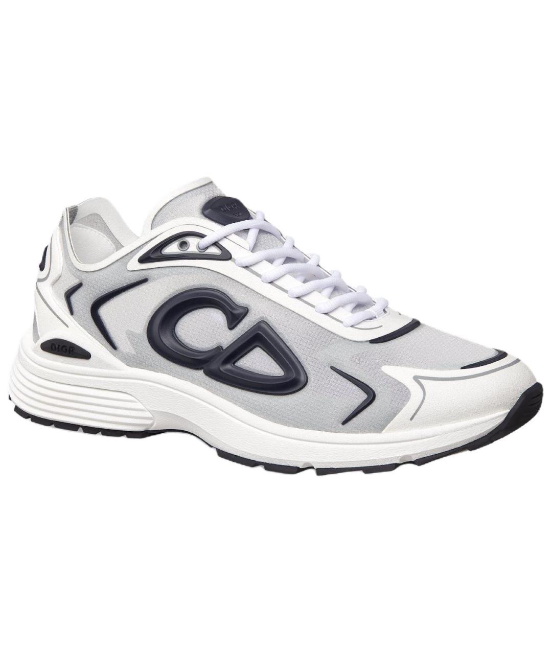 CHRISTIAN DIOR Серые текстильные низкие кроссовки / кеды, фото 3