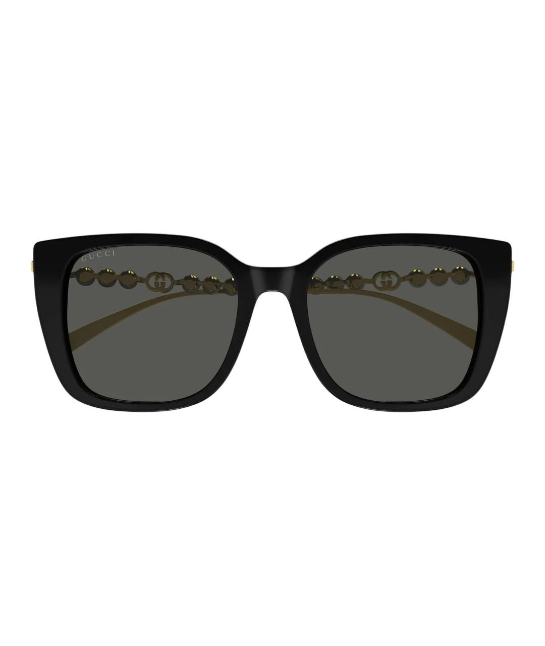 GUCCI Черные металлические солнцезащитные очки, фото 2