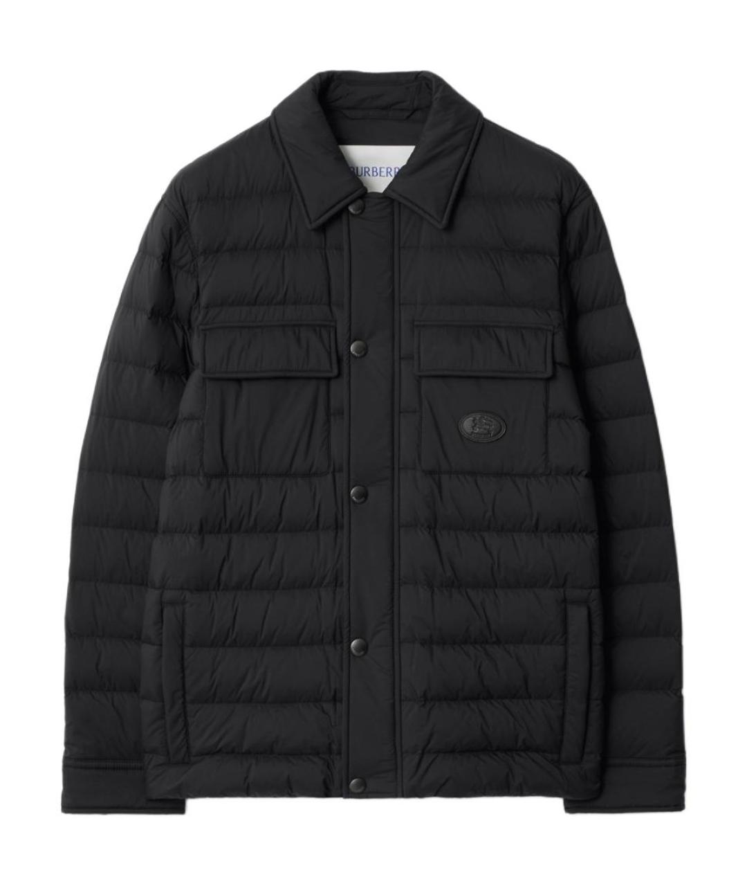 BURBERRY Черная полиамидовая куртка, фото 1