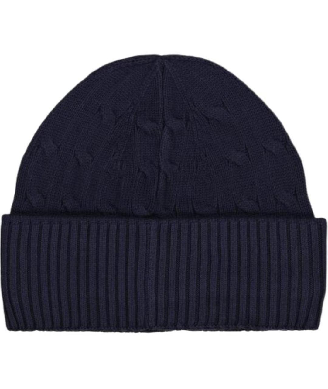 POLO RALPH LAUREN Синяя шерстяная шапка, фото 2