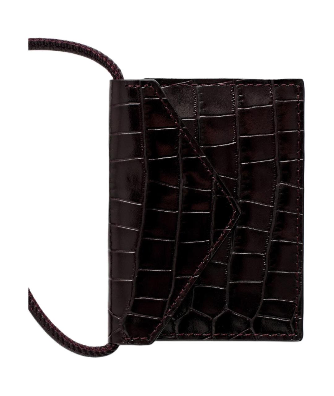 COS Коричневая кожаная сумка через плечо, фото 2