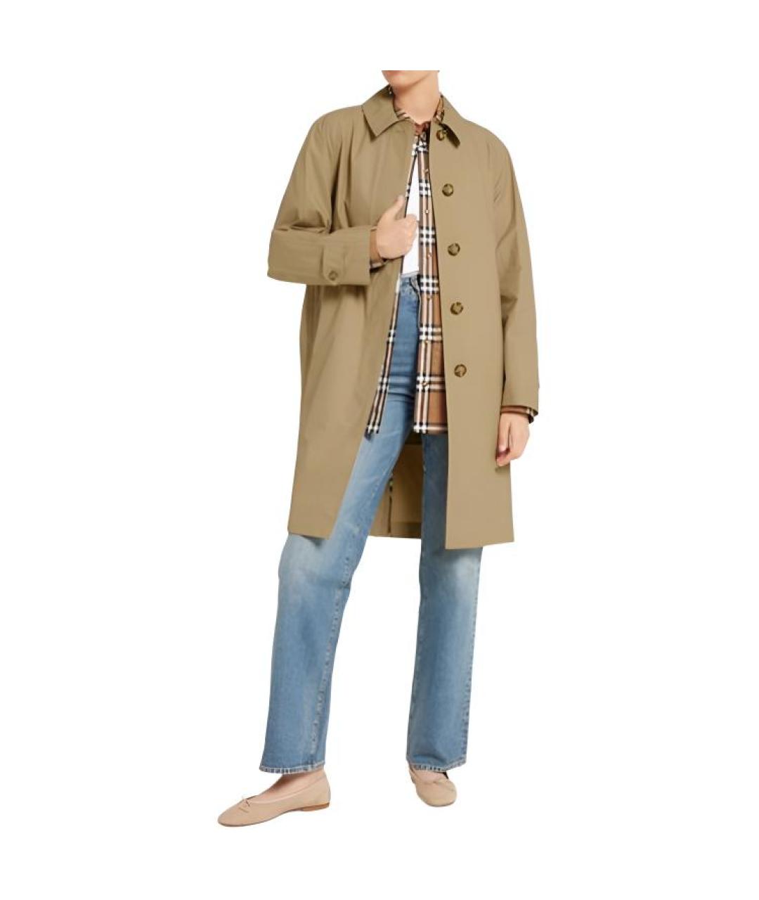 BURBERRY Хаки пальто, фото 3