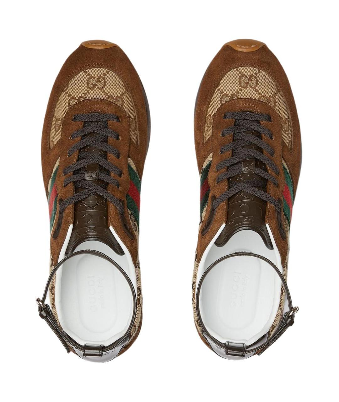 GUCCI Коричневые кроссовки, фото 4