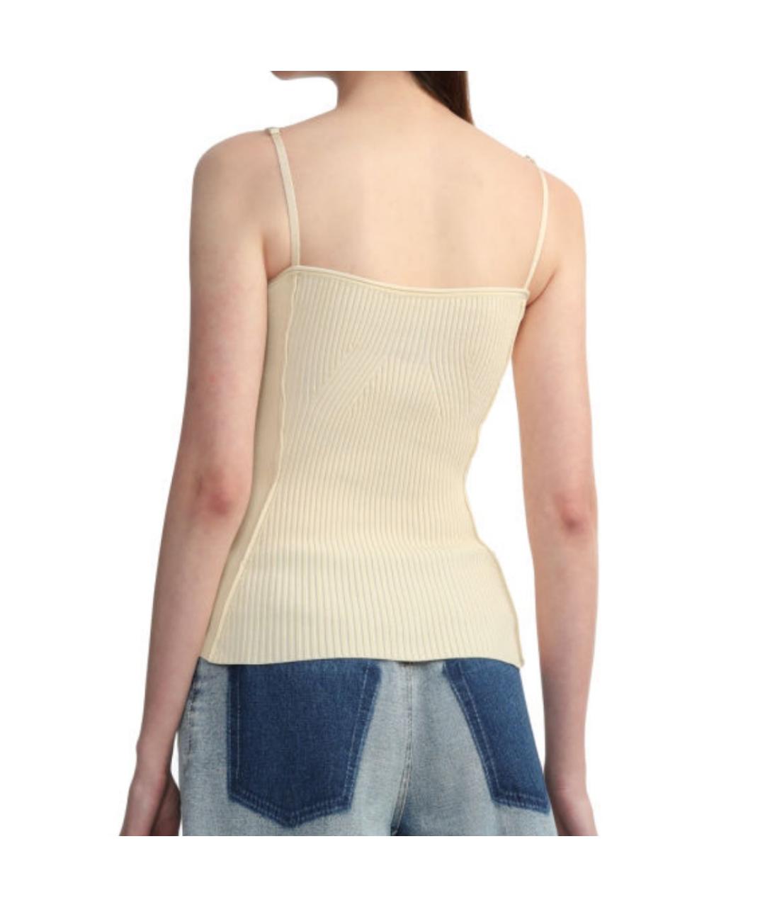 JACQUEMUS Бежевая майка, фото 4