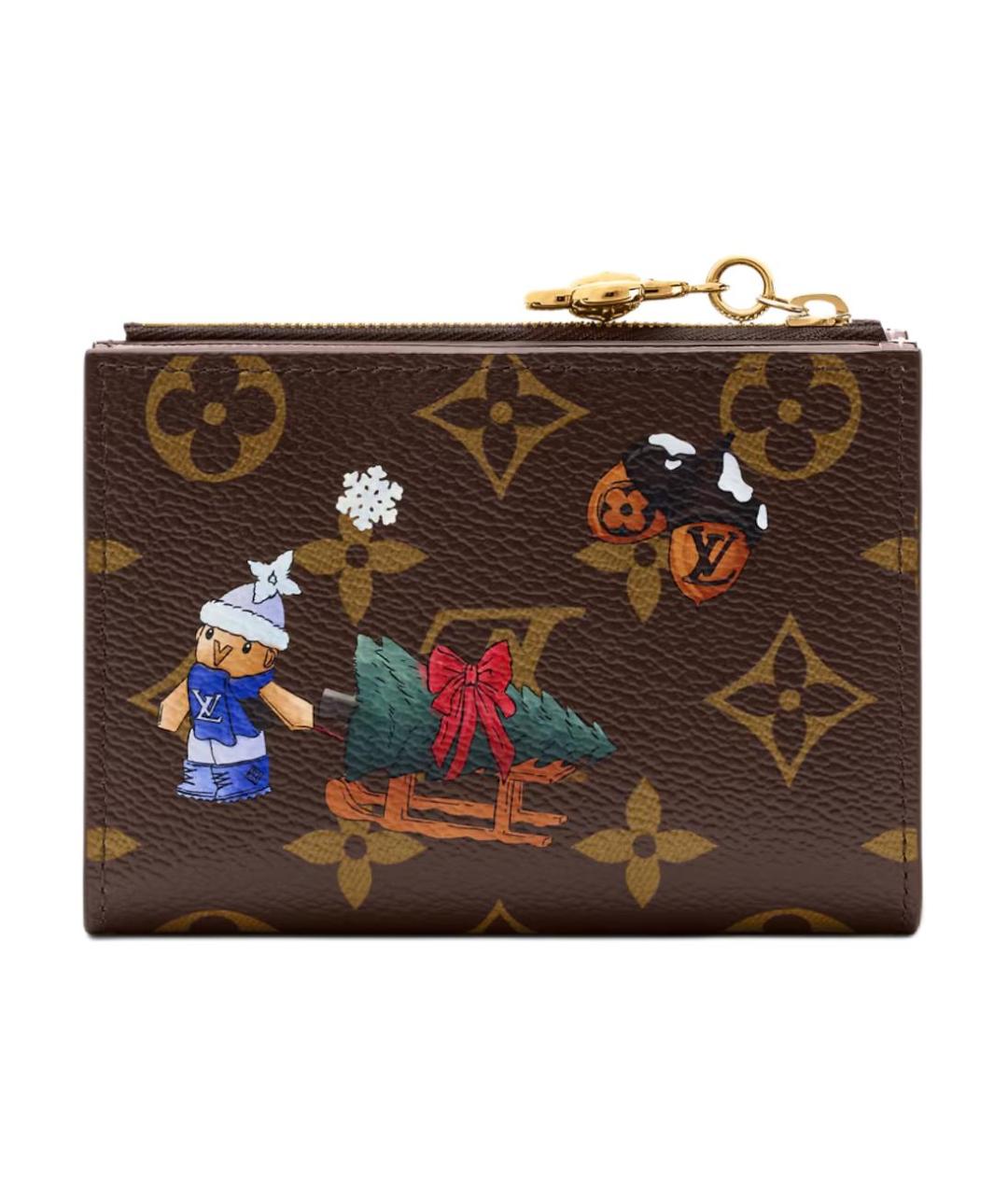 LOUIS VUITTON Коричневый кошелек, фото 3