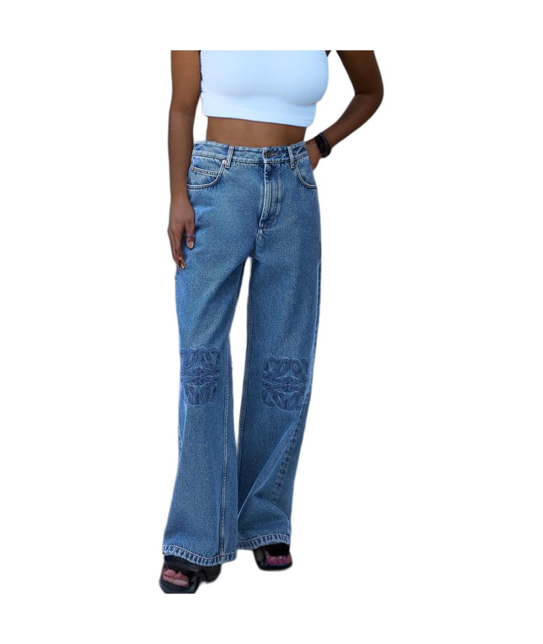 LOEWE Синие прямые джинсы, фото 2