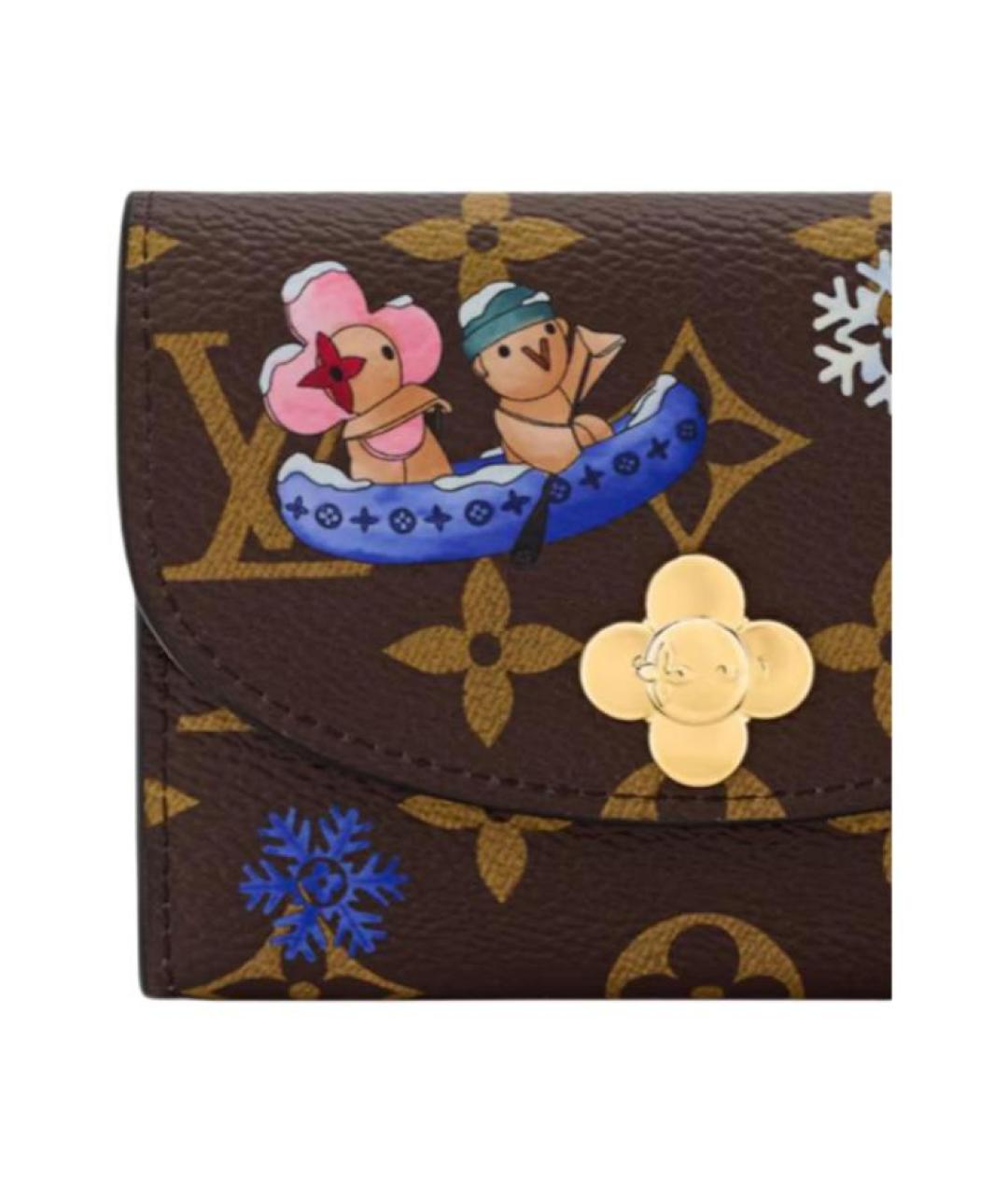 LOUIS VUITTON Коричневый кошелек, фото 5