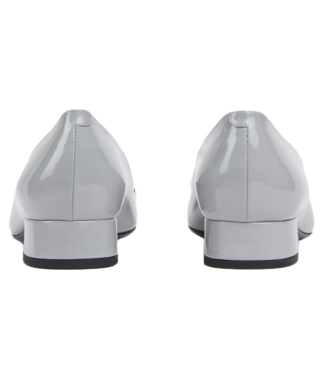 GUCCI Серые туфли из лакированной кожи, фото 4