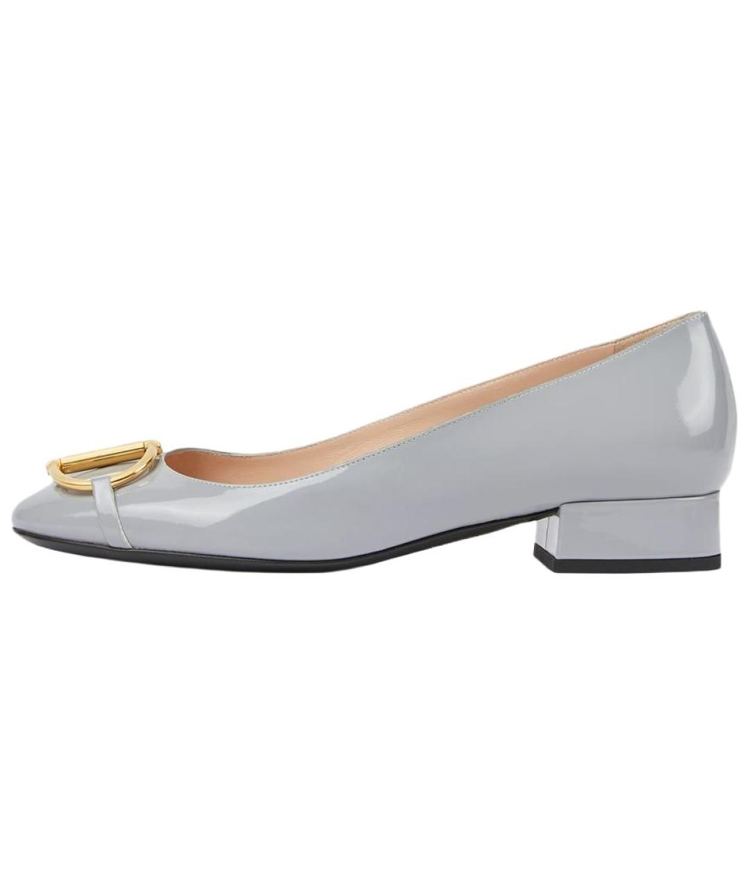 GUCCI Серые туфли из лакированной кожи, фото 2