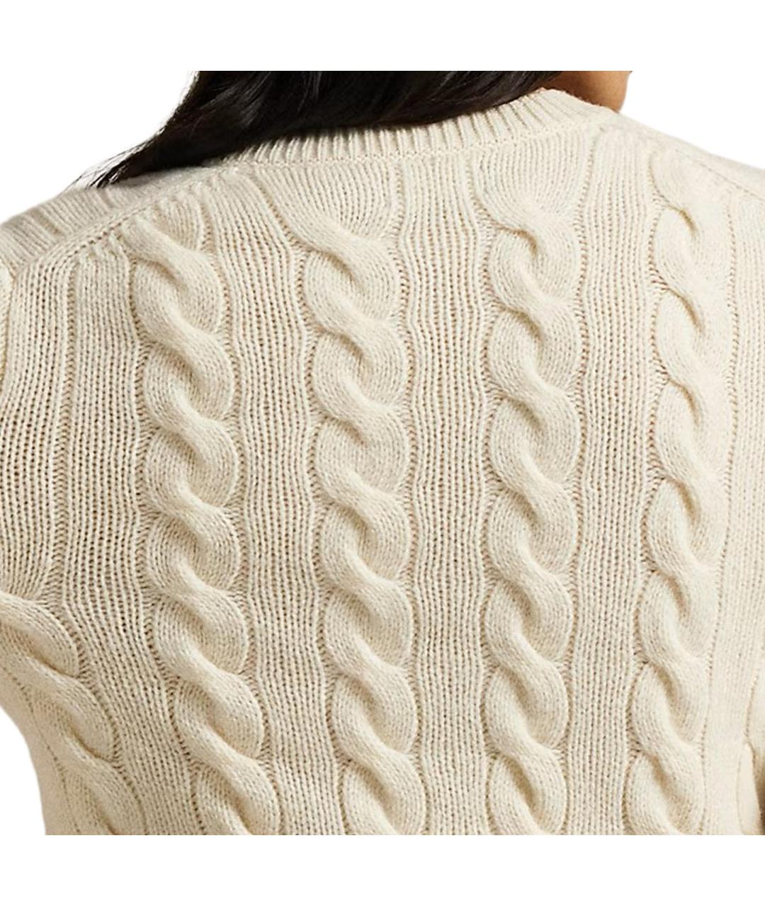 POLO RALPH LAUREN Белый шерстяной джемпер / свитер, фото 4