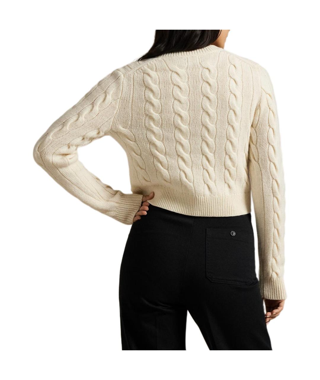 POLO RALPH LAUREN Белый шерстяной джемпер / свитер, фото 3