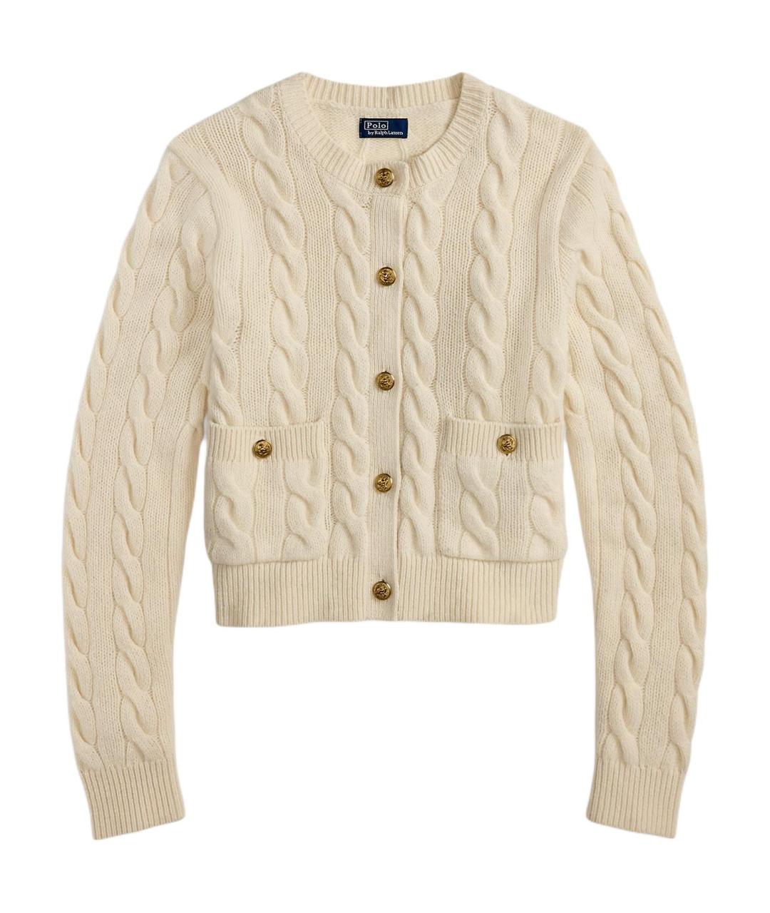 POLO RALPH LAUREN Белый шерстяной джемпер / свитер, фото 1