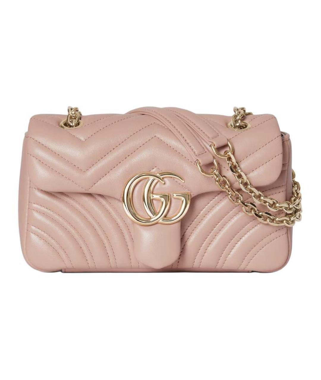 GUCCI Розовая кожаная сумка через плечо, фото 1