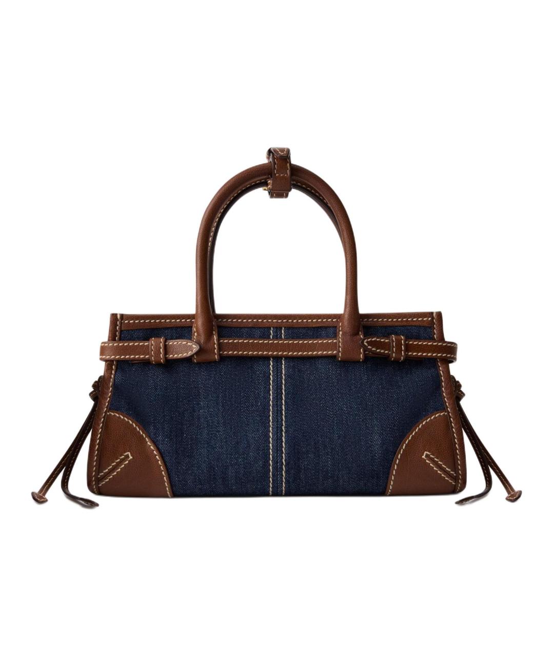 PRADA Синяя тканевая сумка с короткими ручками, фото 3