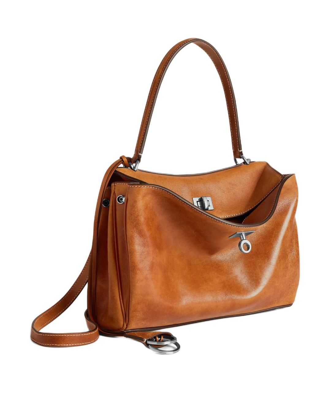 BALENCIAGA Коричневая кожаная сумка через плечо, фото 3