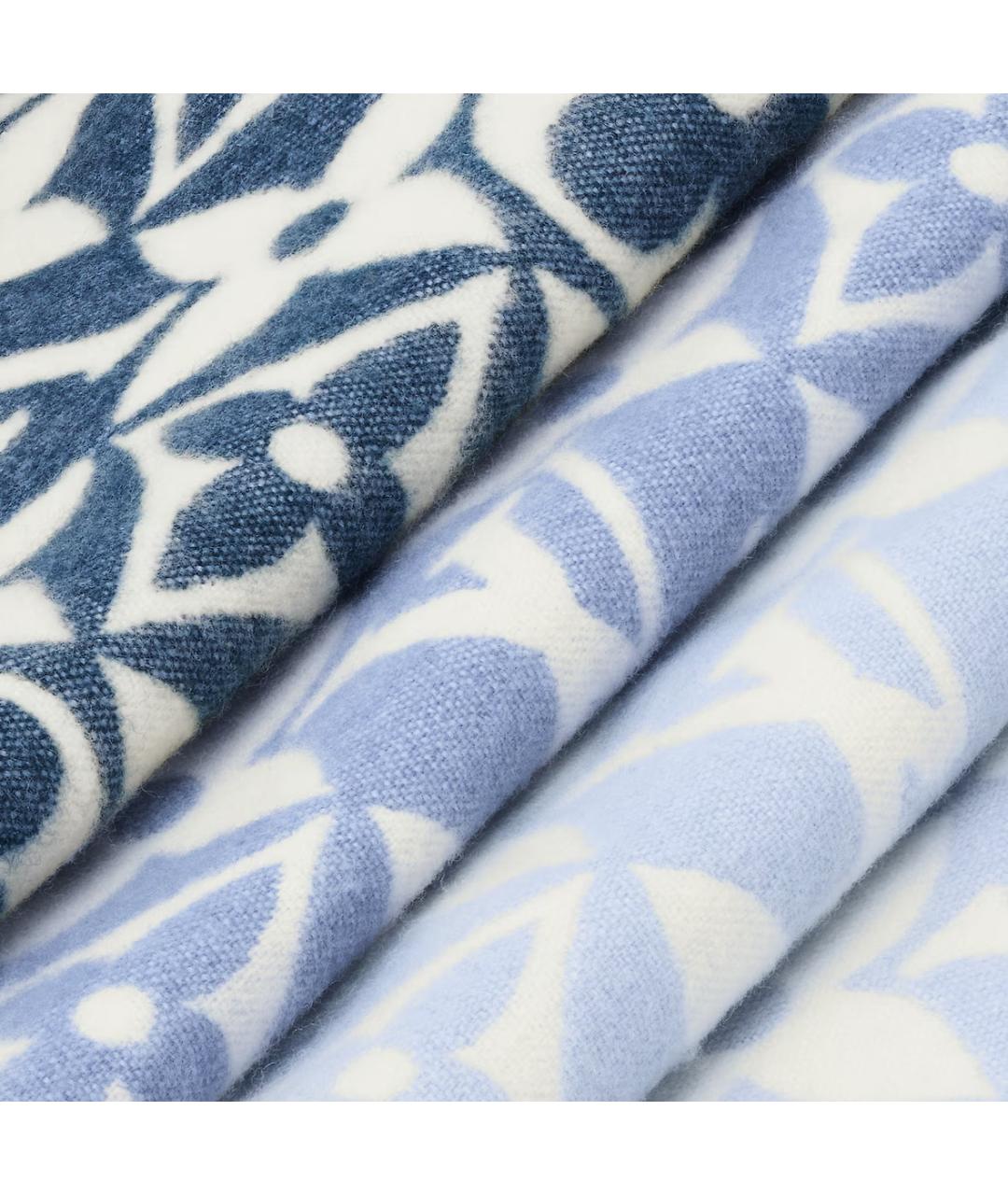 LOUIS VUITTON Синий шерстяной шарф, фото 2