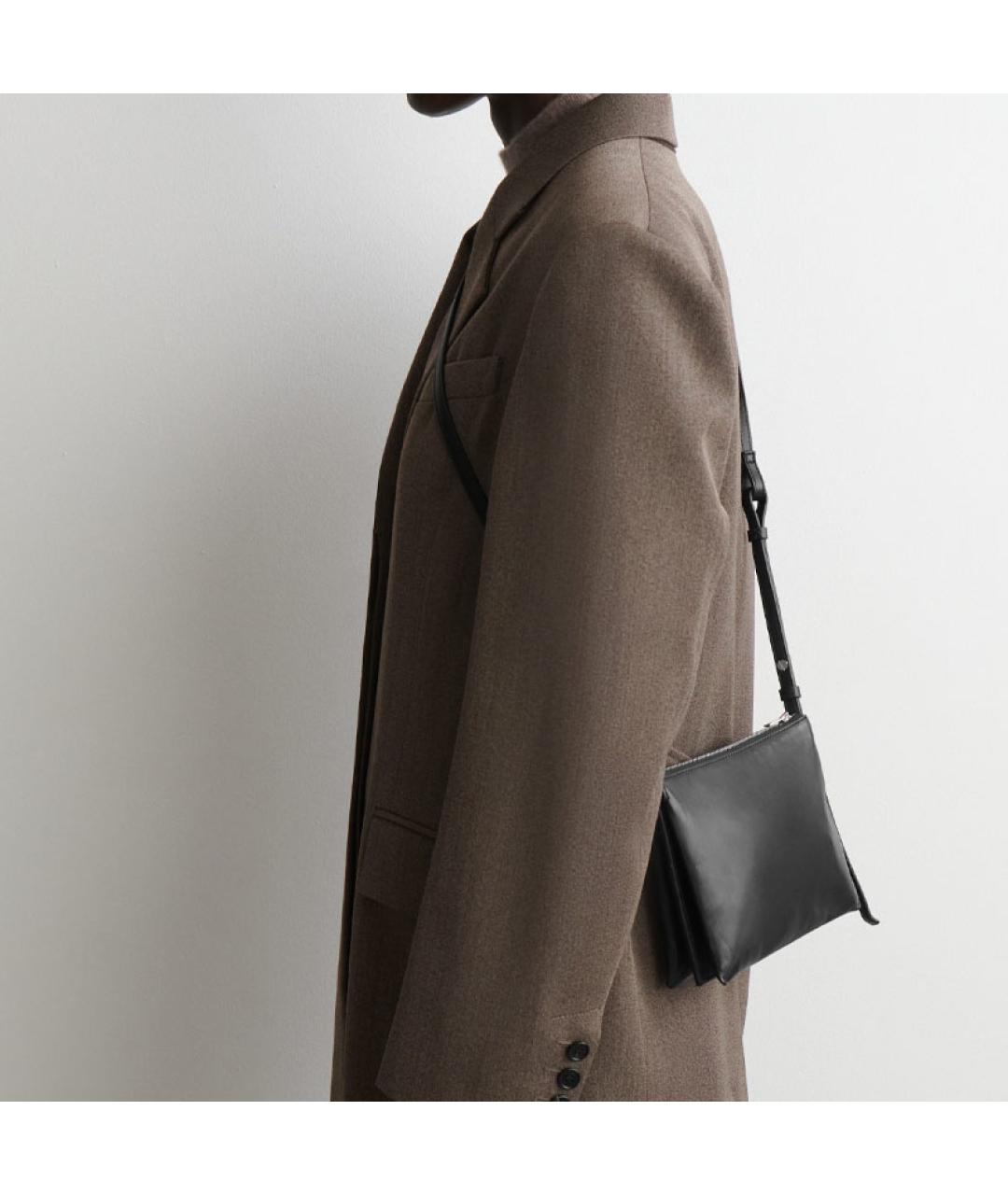 COS Черная кожаная сумка через плечо, фото 5