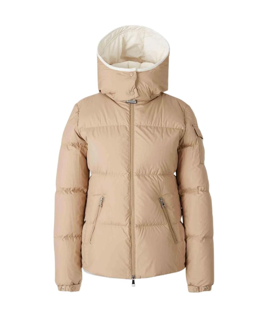 MONCLER Бежевый пуховик, фото 1