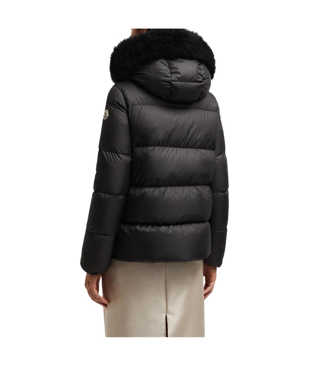 MONCLER Черный пуховик, фото 4