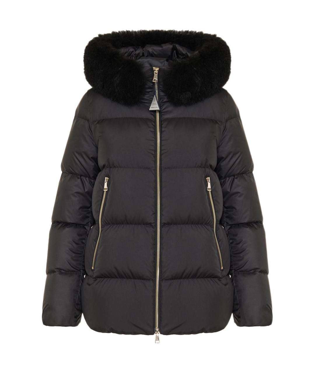 MONCLER Черный пуховик, фото 1