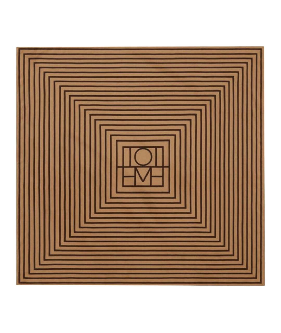 TOTEME Коричневый шелковый шарф, фото 1