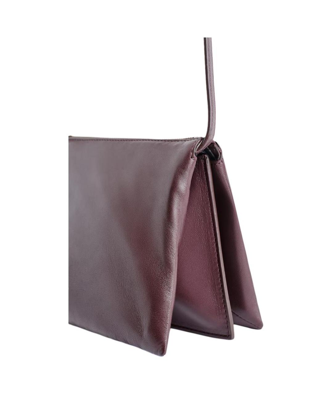 COS Бордовая кожаная сумка через плечо, фото 2