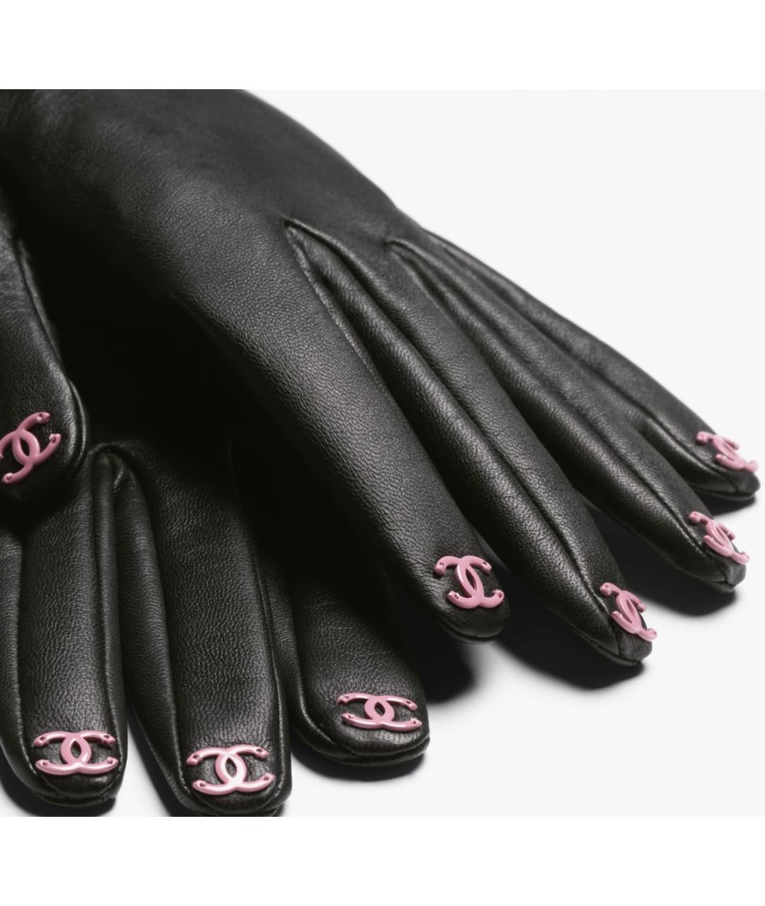 CHANEL Черные кожаные перчатки, фото 3