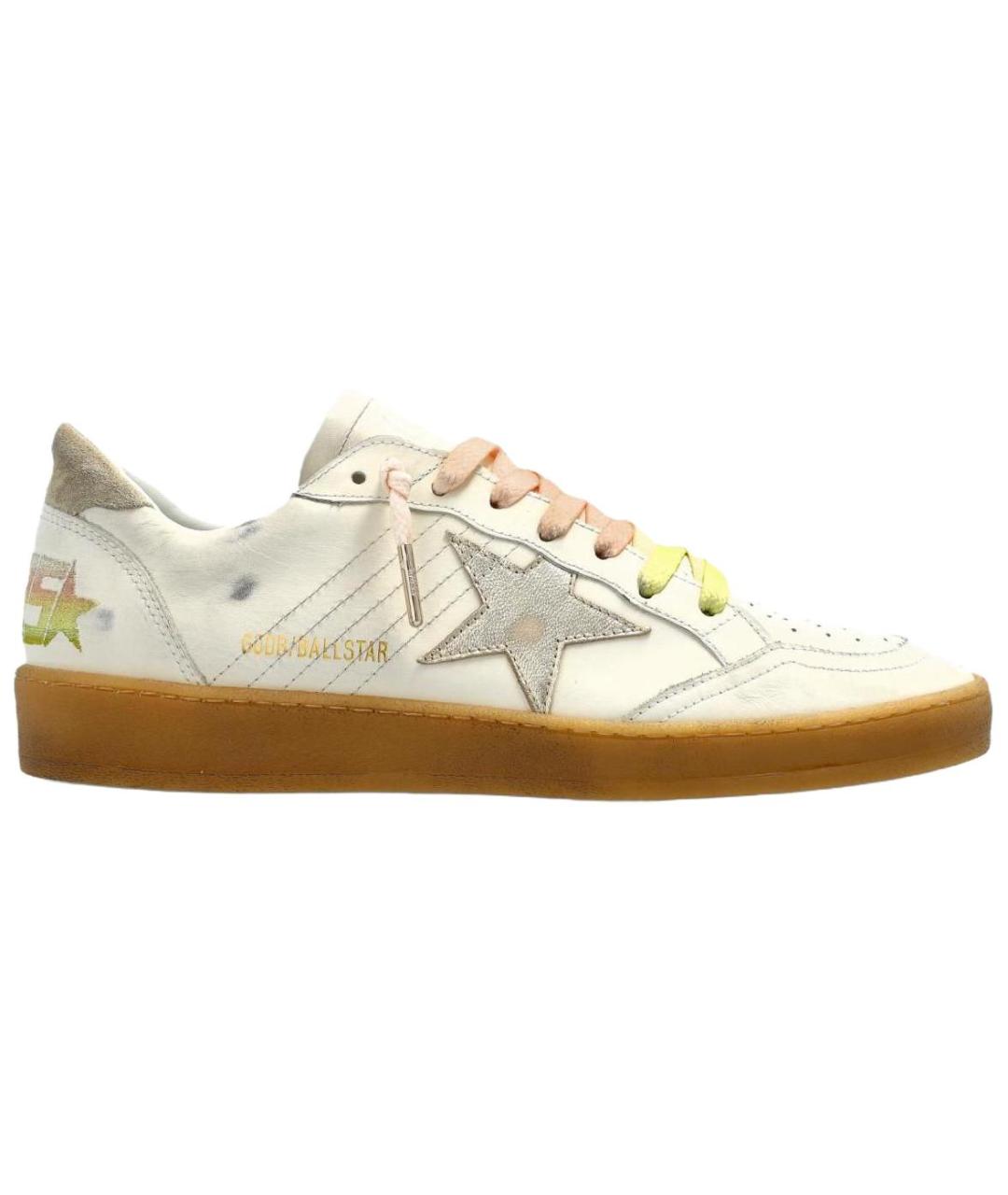 GOLDEN GOOSE DELUXE BRAND Бежевые кожаные кроссовки, фото 1