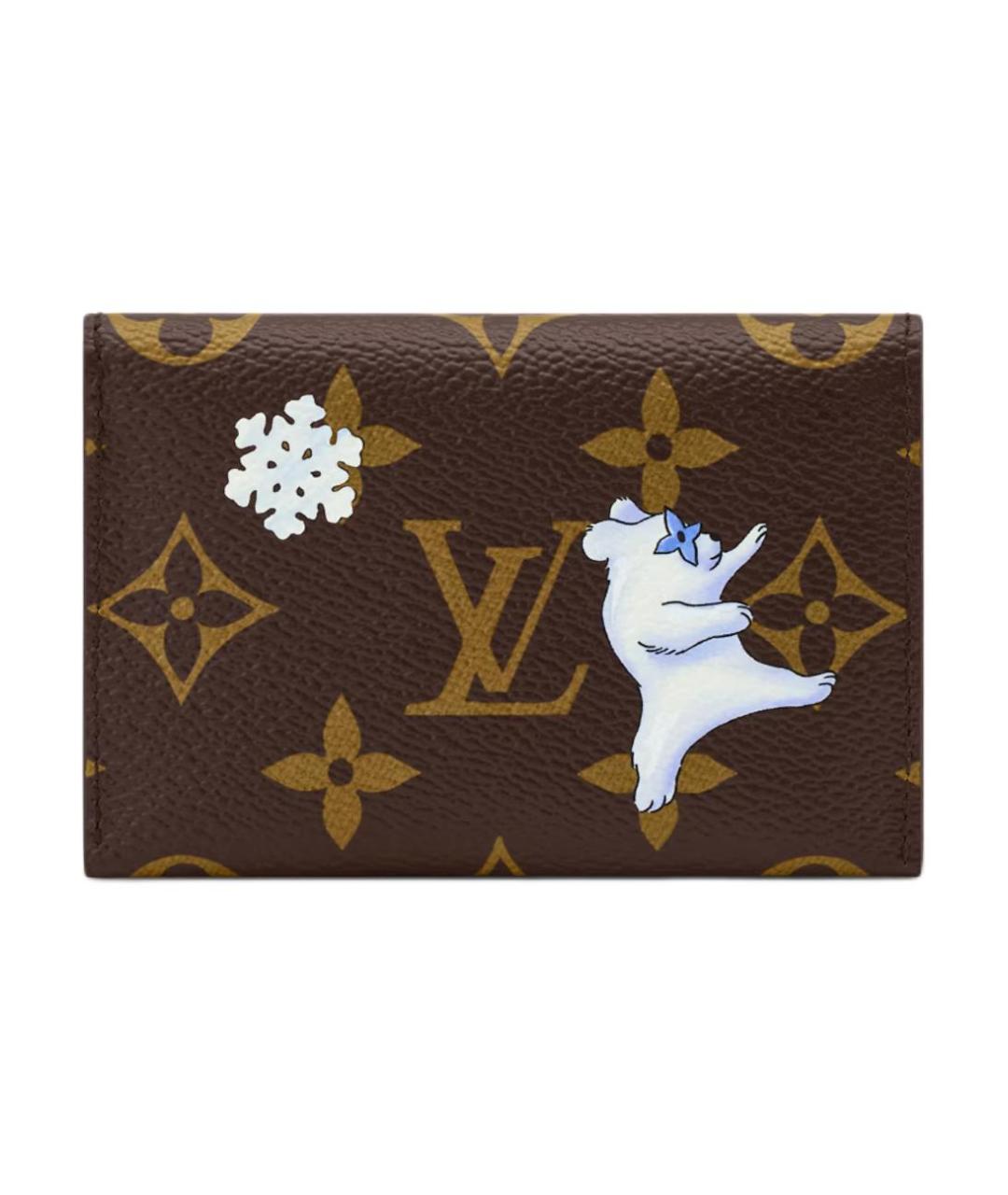 LOUIS VUITTON Коричневый кардхолдер, фото 1