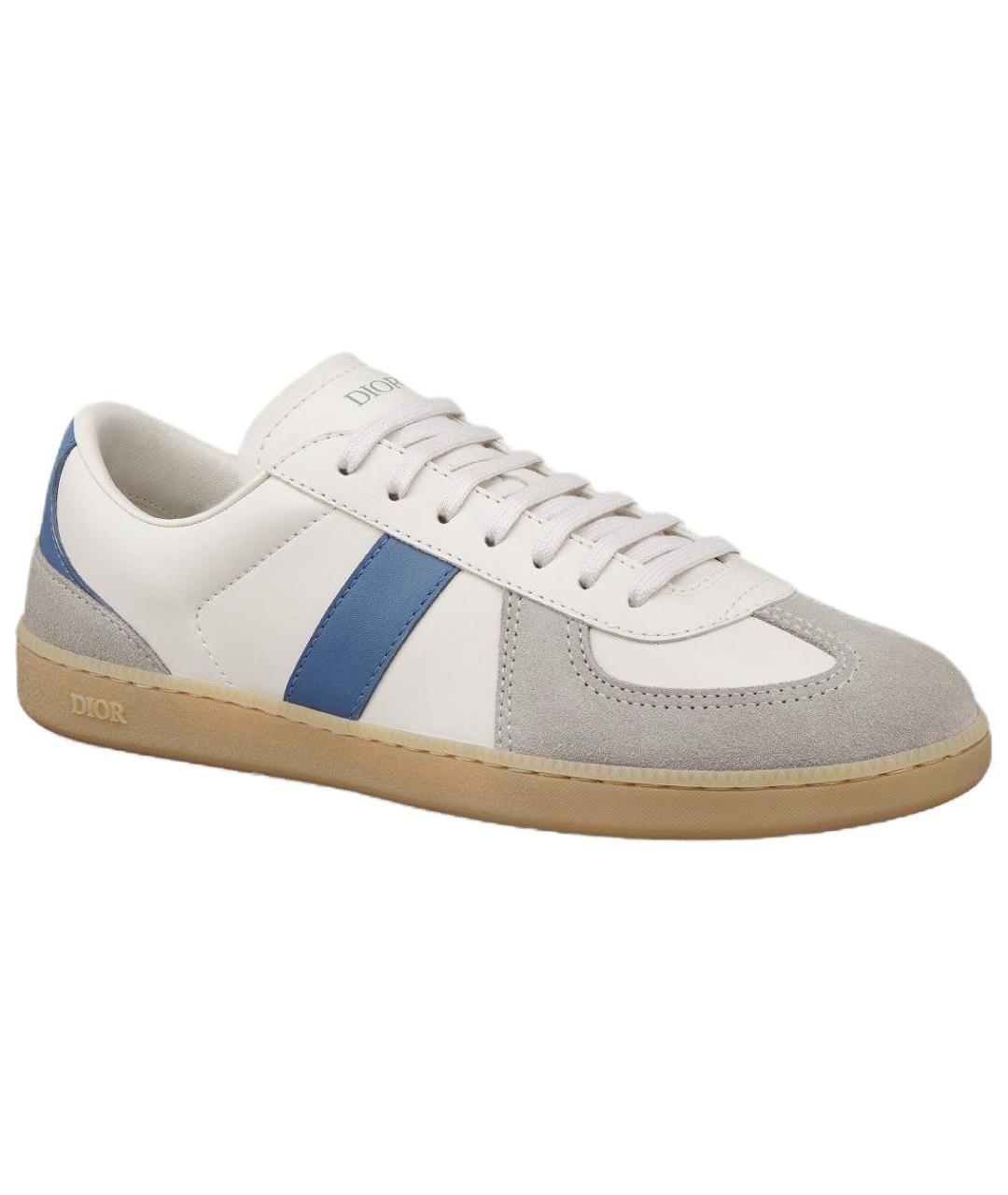 CHRISTIAN DIOR Белые кожаные низкие кроссовки / кеды, фото 4