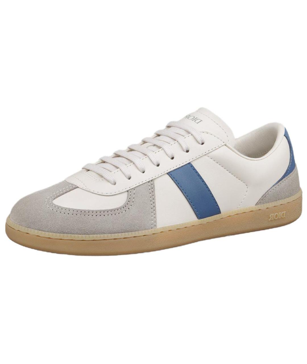 CHRISTIAN DIOR Белые кожаные низкие кроссовки / кеды, фото 3