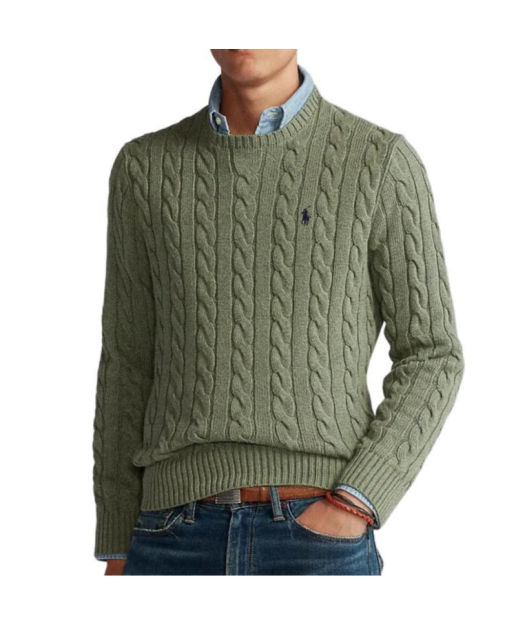 POLO RALPH LAUREN Зеленый джемпер / свитер, фото 2