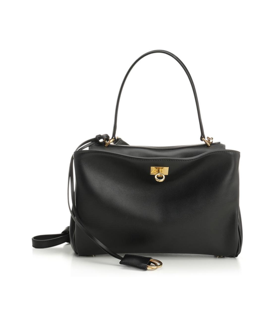 BALENCIAGA Черная кожаная сумка через плечо, фото 1